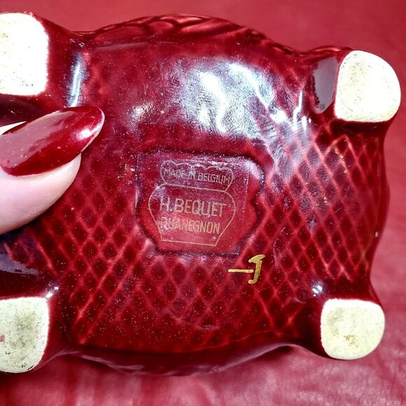 H. Bequet quaregnon Cigarette Box & Set of Ashtray - Picture 12 of 12